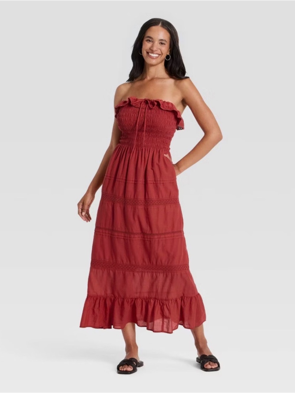 Women Cotton Maxi Pullover Sundress - Universal